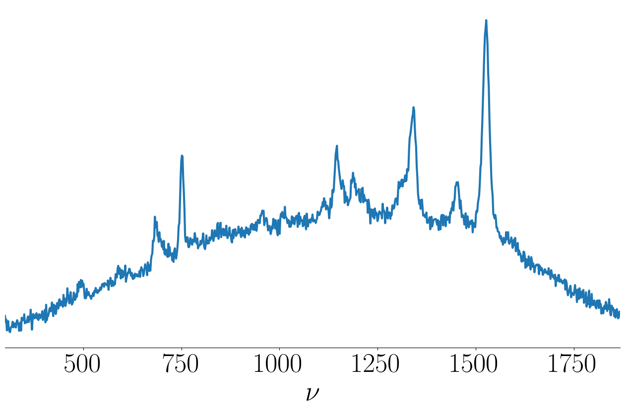 Measured Raman spectrum.